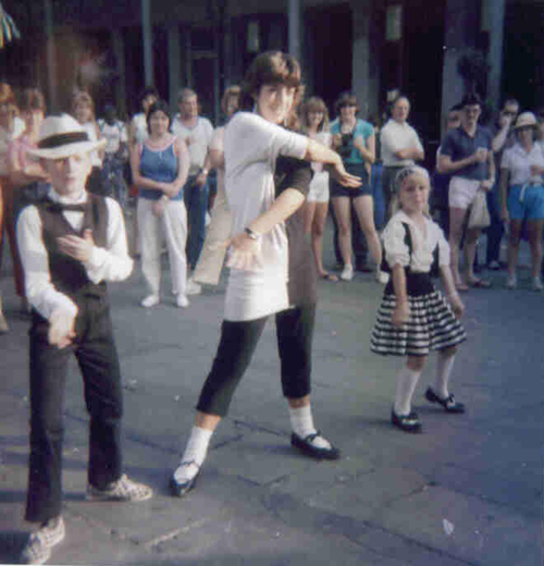Young kids performing a dance routine