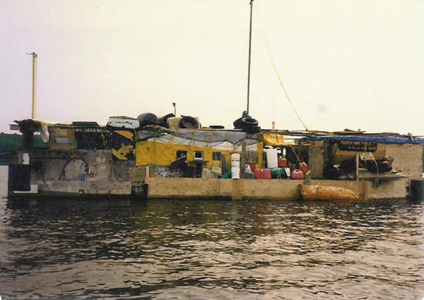 Homemade boat sails near Maine