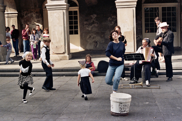 Kids dancing in the street