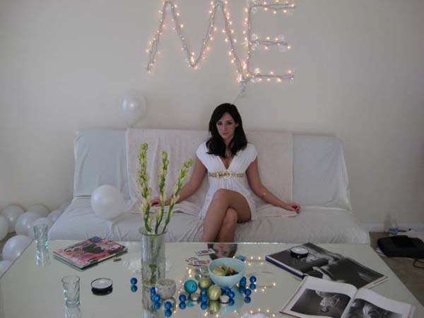 Najarra Townsend Actress Najarra Townsend relaxes on a white couch