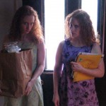Georgia and Virginia (Jordana & Angela Berliner) bring home the bacon