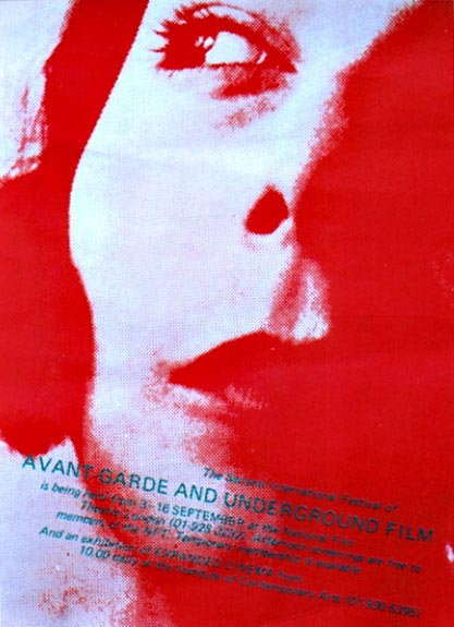 Movie poster featuring a washed out photo of a red woman