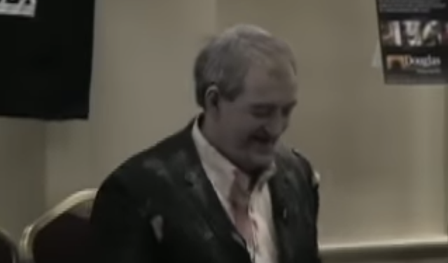 Actor S. William Hinzman at a horror convention