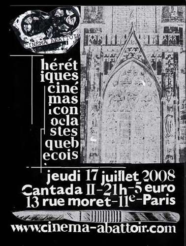 Cinema Abattoir: Heretiques Movie poster featuring a cathedral entrance