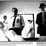 Policemen interrogate an amnesia victim