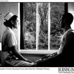 A nurse and an amnesia victim sit in front of a window