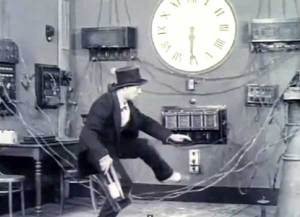 Man creeps into tech room with giant clock
