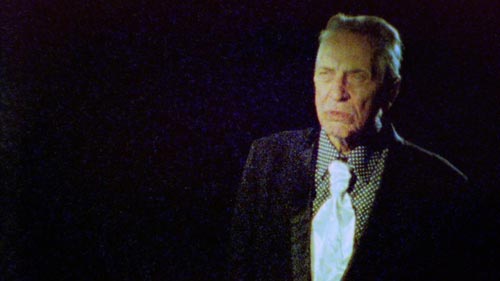 Old man looks at a ghost