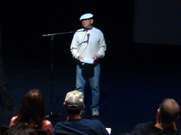 Bruce Baillie on stage at the Redcat Theater in Los Angeles
