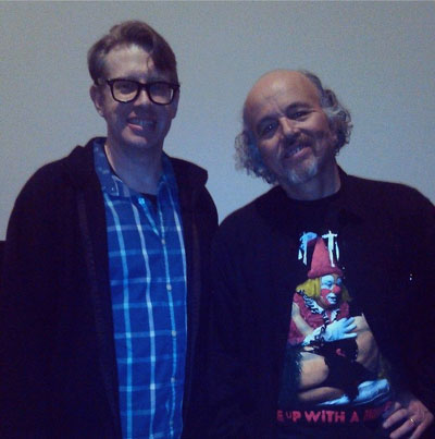Actor Clint Howard poses next to Mike Everleth