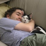 Kent Lambert loves making media remixes, but clearly loves his cat Mochi more.
