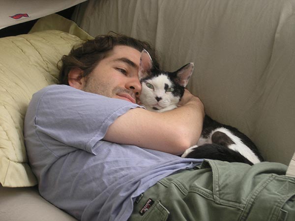 Kent Lambert loves making media remixes, but clearly loves his cat Mochi more.