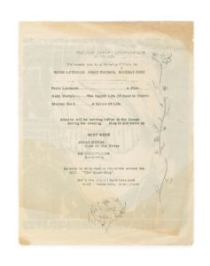 Boston Cinematheque: Back of the flyer promoting The Life of Juanita Castro