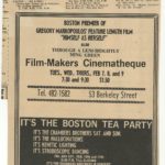 Newspaper ad promoting a screening of Gregory Markopoulos's Himself as Herself