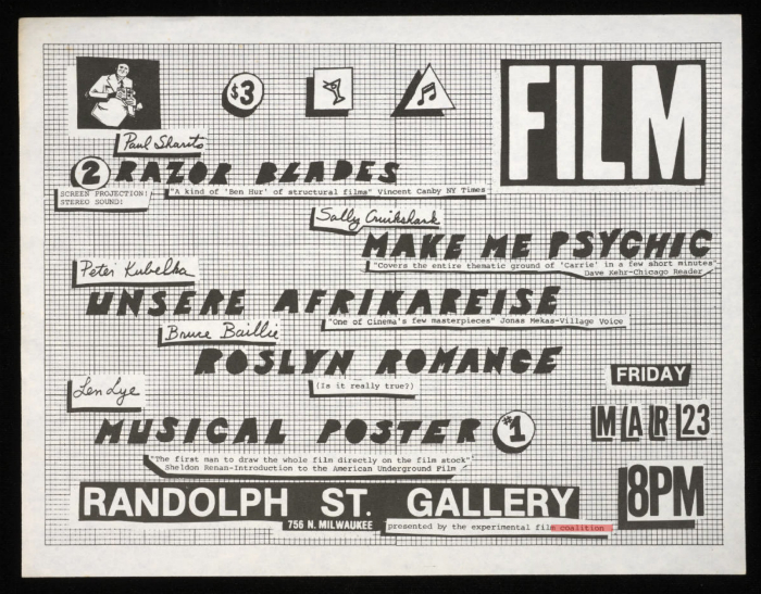 Flyer for a film screening in Chicago