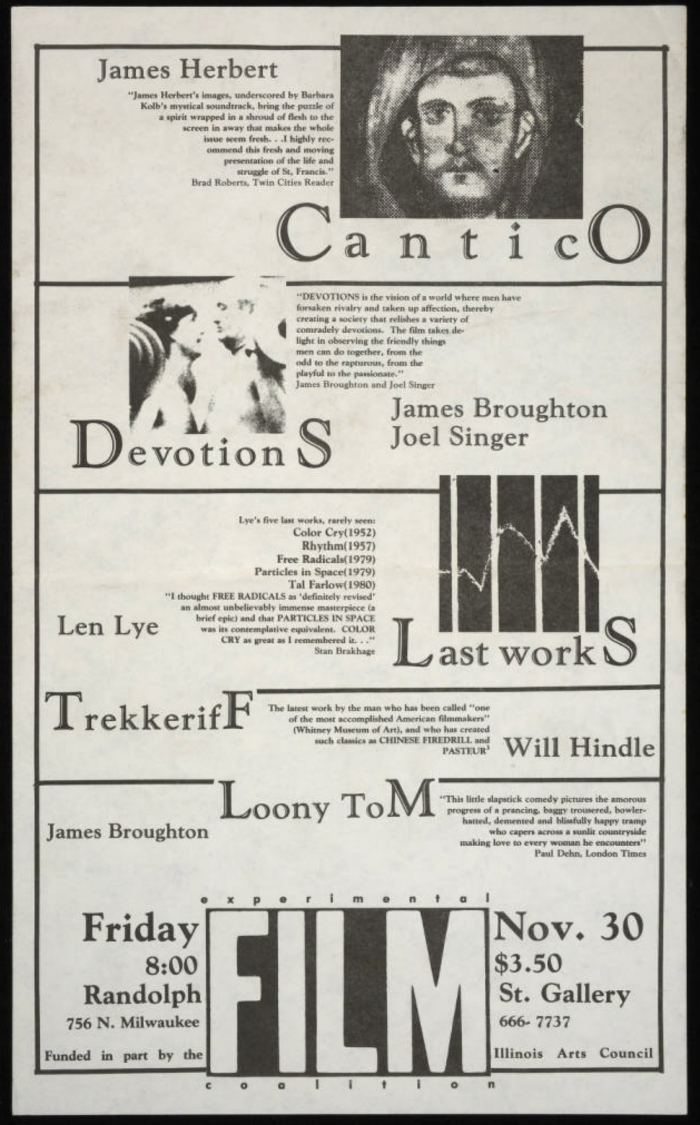 Flyer for a film screening in Chicago
