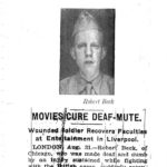 Flyer of a WWI solder accompanying an article about Robert Beck