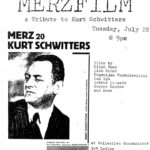 Poster promoting a screening of films by George Landow, Slink Moss, Len Lye and more