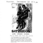 Poster promoting an expanded cinema performance by David Shea and Lisa Di Lillo