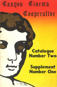 Front cover to Canyon Cinema Cooperative Catalog #2, Supplement No. 1