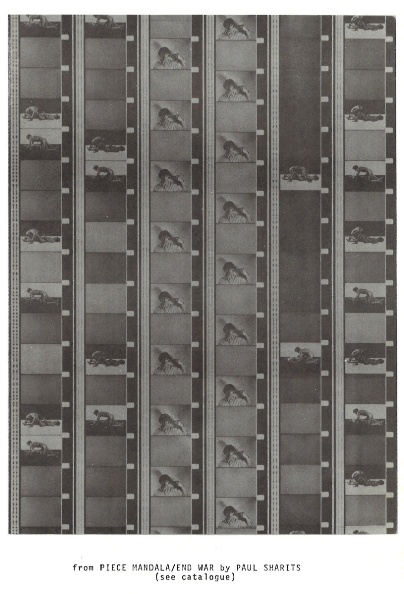 Film strips from Piece Mandala/End War by Paul Sharits