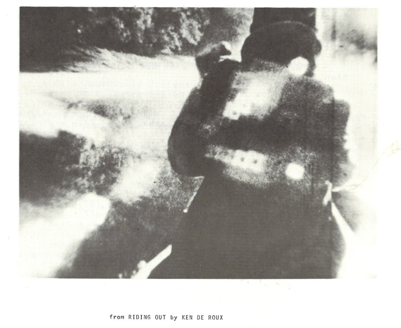 Film still from Riding Out by Ken De Roux