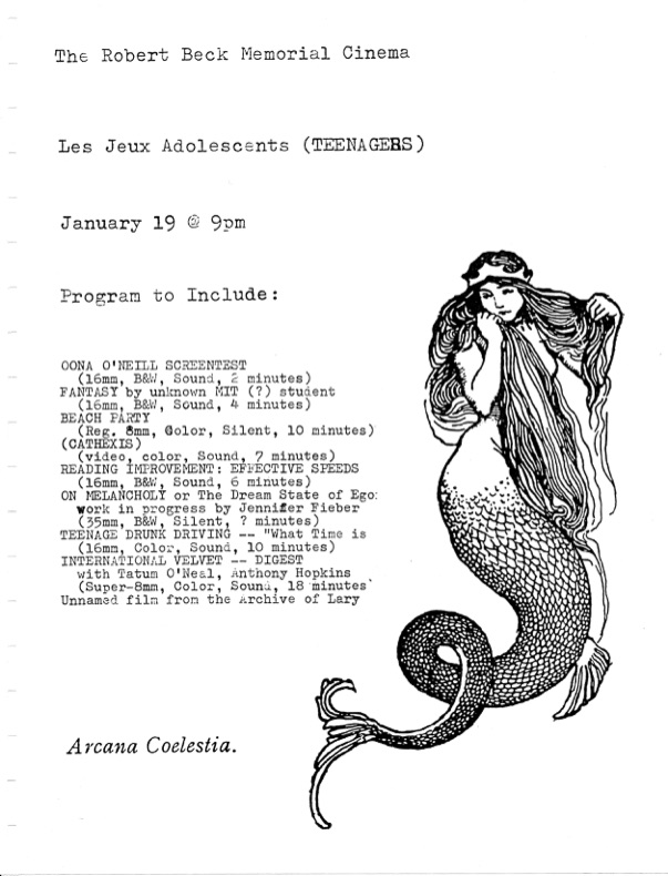 Film flyer featuring a mermaid