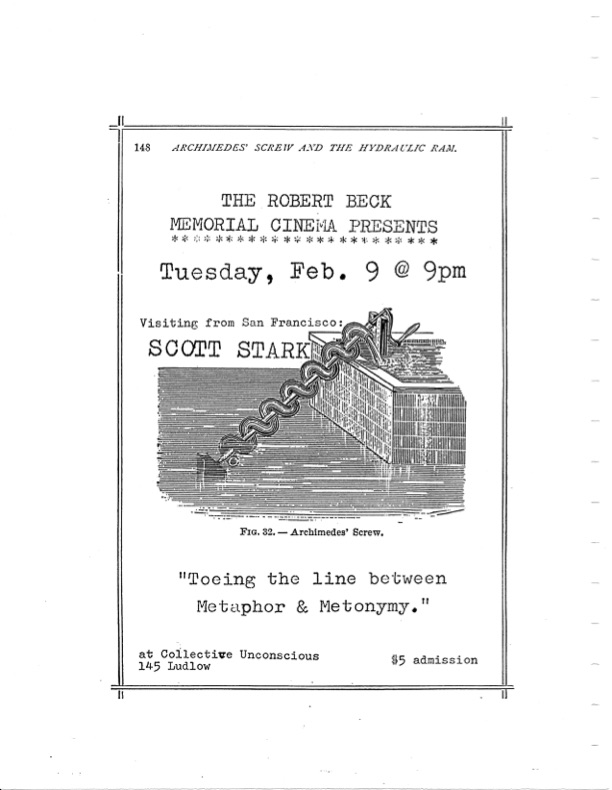 Film flyer featuring a snake crawling out of the water