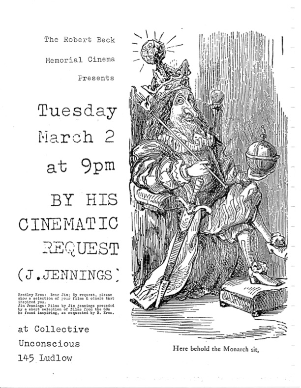 Film flyer featuring a drawing of a king