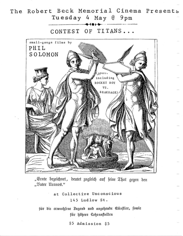 Film flyer featuring two knights fighting