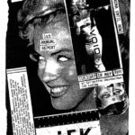 Film flyer featuring Marilyn Monroe with her eyes cut out