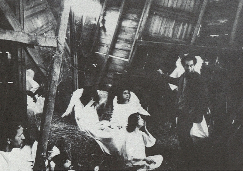 Robert Frank directs a scene from The Sin of Jesus