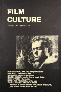 Film Culture No. 1 Cover to first issue of Film Culture magazine featuring a photo of Orson Welles as Othello