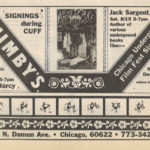 Magazine advertisement for Jack Sargeant and Dame Darcy book signing at Quimby's bookstore in Chicago