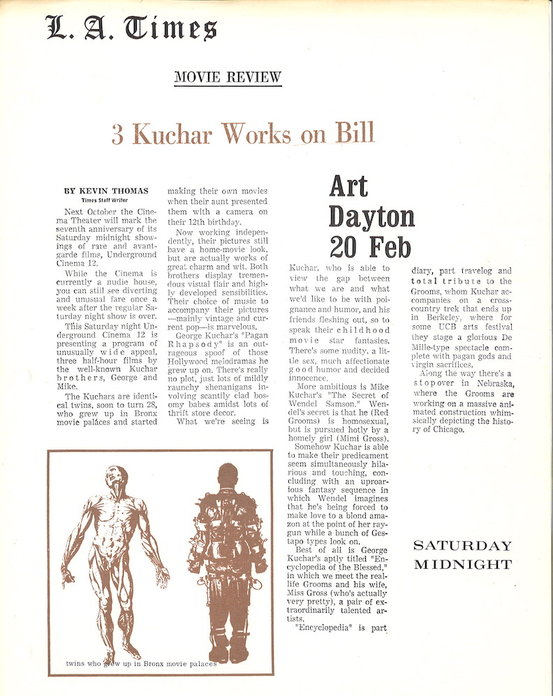 Review of films by George Kuchar and Mike Kuchar