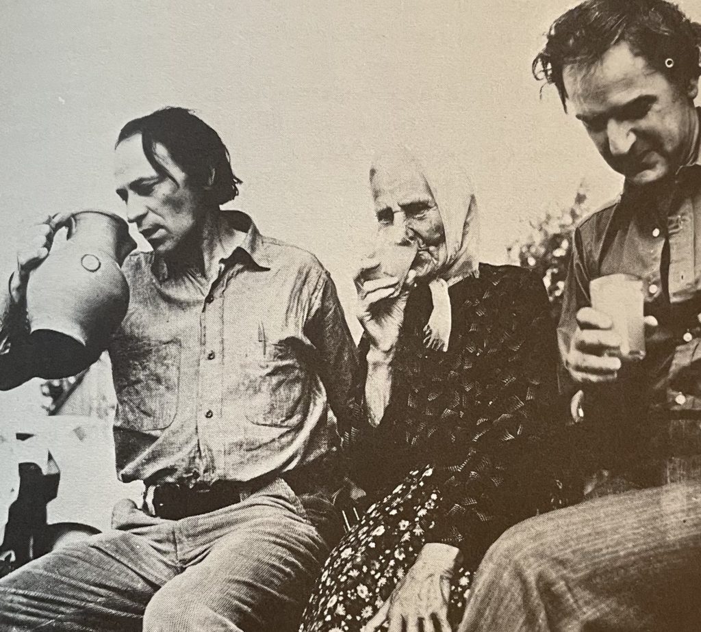 Jonas Mekas, his mother, and his brother Adolfas in Lithuania