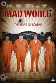 Teenagers wearing orange prison jumpsuits