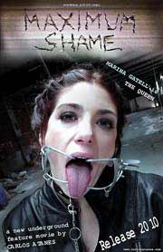Maximum Shame Movie poster featuring a woman wearing head gear