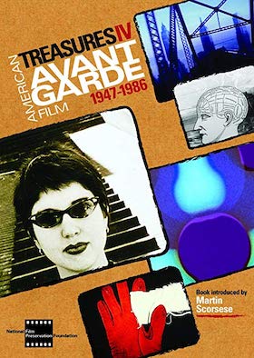 Treasures IV American Avant-Garde Film 1947 1986 Cover to DVD collection Treasures IV: American Avant-Garde Film featuring stills from filmmakers like Shirley Clarke and Christopher Maclaine