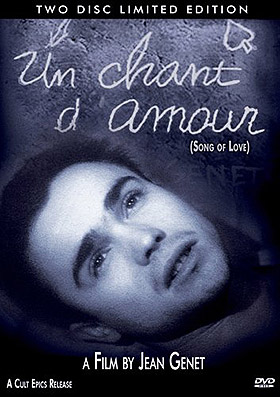 DVD cover to classic film Un Chant D'Amour featuring a man gazing at the sky