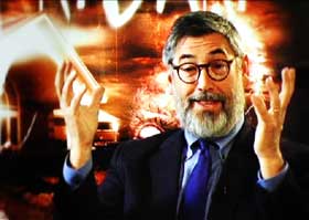 Director John Landis in a sit-down interview