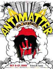 Antimatter Film Festival Poster for the Antimatter Film Festival featuring men shooting lasers out of their eyes