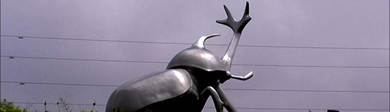 Statue of a giant beetle in Japan