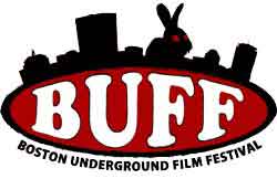 Boston Underground Film Festival Logo of a bunny as part of the Boston skyline