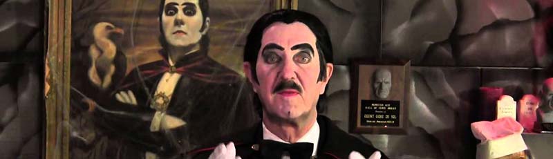 Dick Dyszel as Count Gore De Vol in his crypt