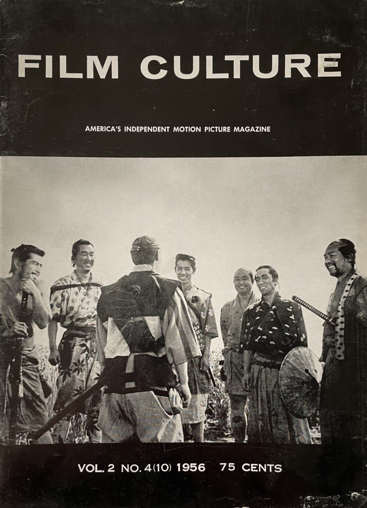 Cover to Film Culture 10 featuring a film still from The Magnificent Seven