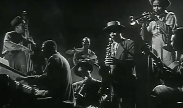 Jazz musicians jamming