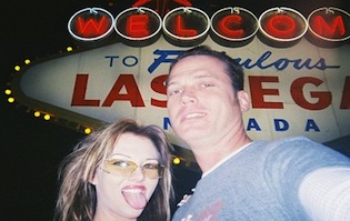 The Last Days of Joe Blow Adult film actor Joe Blow standing in front of Las Vegas sign