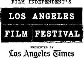 Los Angeles Film Festival logo that looks like newspaper type
