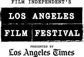 Los Angeles Film Festival Los Angeles Film Festival logo that looks like newspaper type